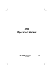 Getac A790 Operation Manual