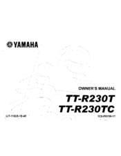 Yamaha TT-R230T Owner's Manual