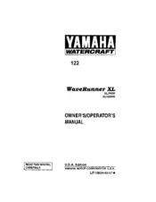 Yamaha XL760W Owner's/Operator's Manual