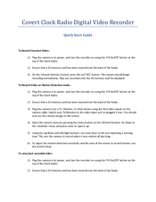 Covert EZ-CLOCKDV User Manual