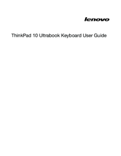 Lenovo ThinkPad 10 Ultrabook User Manual