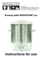 Brouwland BREWFERM pro Instructions For Use Manual