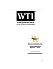 WTI Sidewinder SW720A Installation Manual