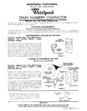 Whirlpool Trash Masher Installation Instructions