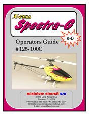 miniature aircraft X-cell Spectra-G 125-100c Operator's Manual