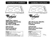 Whirlpool Electric Built-in Ceramic Cooktop Installation Instructions Manual
