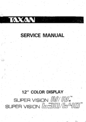 Taxan Super Vision IVm Service Manual