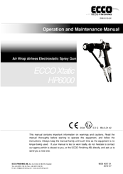 Ecco Xtatic HP6000 Operation And Maintenance Manual
