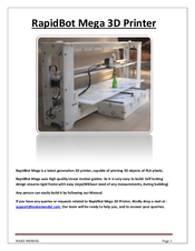 Make Mendel RapidBot Mega User Information
