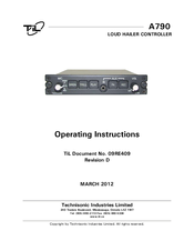 TIL A790 Operating Instructions Manual