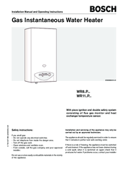 Bosch WR11 series Installation Manual And Operating Instructions