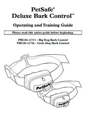 Petsafe Deluxe Bark Control PBC00-12726 Operating And Training Manual