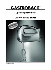Gastroback 40980 Operating Instructions Manual