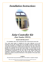 RHEEM Solar Controller Kit Installation Instructions Manual