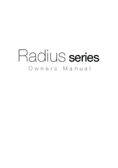Monitor Audio Radius Owner's Manual