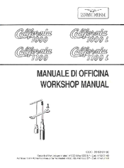 MOTO GUZZI California 1100 Workshop Manual