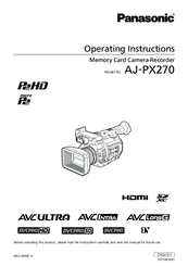 Panasonic Aj Px270 Manuals Manualslib