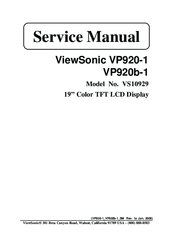 ViewSonic VP920b-1 Service Manual