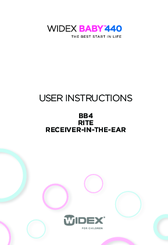 Widex BB4 User Instructions