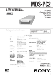 Sony MDS-PC2 Service Manual