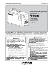 Laars Pennant PNCP Installation And Operation Instructions Manual