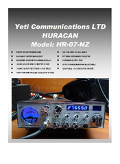 Yeti Communications Huracan HR-07-NZ Owner's Manual