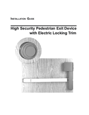 Kaba Mas High Security Pedestrian Exit Device with Electric Locking Trim Installation Manual