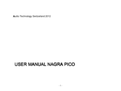 Audio Technology Nagra Pico User Manual