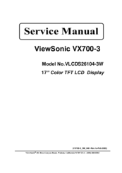 ViewSonic VLCDS26104-3W Service Manual