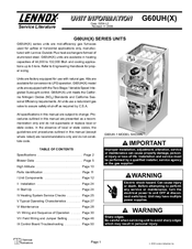 Lennox G60UHX Series Service Manual