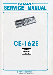Sharp CE-162E Service Manual
