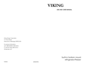 VIKING built-in bottom mount refrigerator-freezer Use And Care Manual