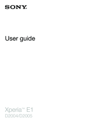 Sony Xperia E1 User Manual