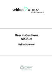Widex AIKIA-m User Instructions