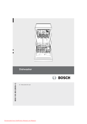 Bosch sri 33e05 Instructions For Use Manual