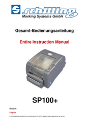 Schilling SP100+ Instruction Manual