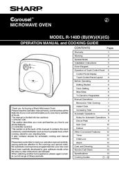 Sharp Carousel R-140K Operation Manual