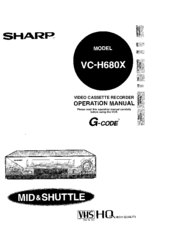 Sharp VC-H680X Operation Manual