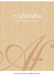 Audiofilia AF speakers Owner's Manual