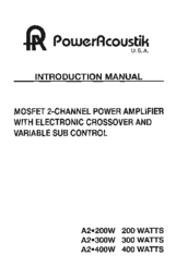 Power Acoustik A2-200W Introduction Manual
