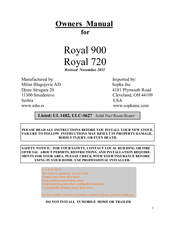 Milan Blagojevic Royal 720 Owner's Manual