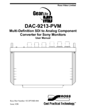 Ross DAC-9213-PVM User Manual