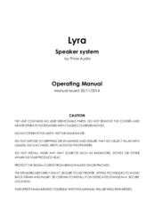 Thrax Audio Lyra Operating Manual