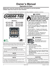 Quadra-Fire MTV-E2-PBK Owner's Manual