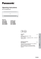Panasonic CU-V9PWA Operating Instructions Manual