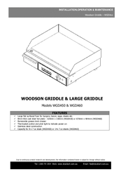 Woodson WGDA60 Installation & Operation Manual