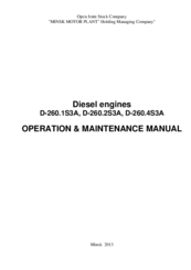 MINSK D-260.2S3A Operation & Maintenance Manual