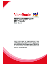 ViewSonic PLED-W800 User Manual