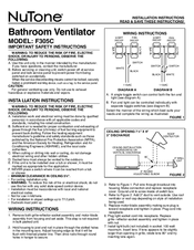 Nutone F305C Installation Instructions