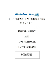 Kelvinator KC9650BL Installation And Operation Instructions Manual